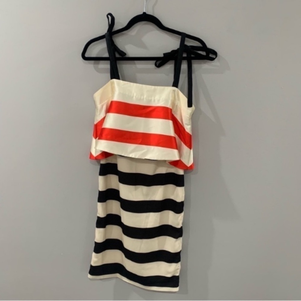 Anthropologie Mare Mare Dress Striped Mini Satin - Picture 5 of 8